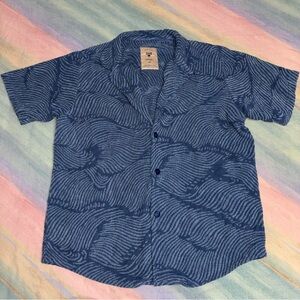 OAS Short Sleeve Shirts Jacquard Woven Towel Shirt size 2XL